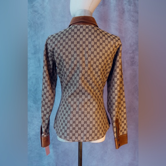 Vintage Tom Ford auth- Gucci Vintage Tom Ford Monogramed top - Picture 2 of 8